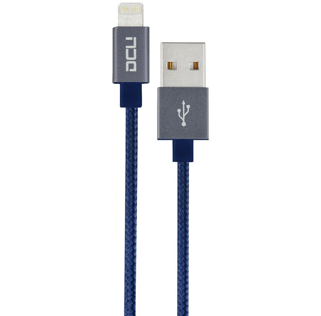 Cabo USB "A" Macho / Apple Lightning 1mt Aluminio - Azul-Fichas e cabos-DCU-Music Stage