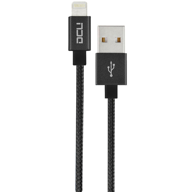 Cabo USB "A" Macho / Apple Lightning 1mt Aluminio - Preto-Fichas e cabos-DCU-Music Stage
