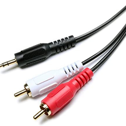 Cabo 3,5 Macho stereo / 2xRCA Macho 1,5 metros