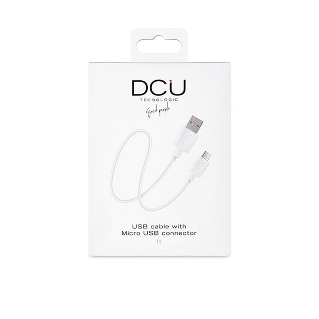 Cabo USB "A" Macho / Micro USB "B" Macho 1mt Branco-Fichas e cabos-DCU-Music Stage