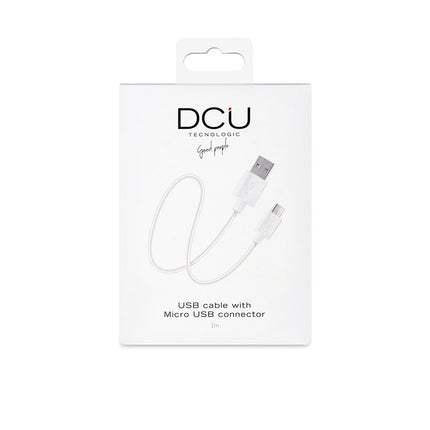 Cabo USB "A" Macho / Micro USB "B" Macho 1mt Branco-Fichas e cabos-DCU-Music Stage