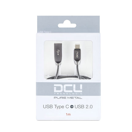 Cabo USB-C 3.1 Macho / USB 2.0 "A" Macho 1mt - Metal-Fichas e cabos-DCU-Music Stage