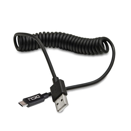 Cabo USB "A" Macho / USB-C Macho 1,5 metros Preto Espiral