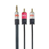 Cabo 3,5 Macho ST / 2xRCA Macho 1mt