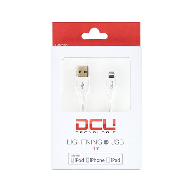 Cabo USB "A" Macho / Apple Lightning 1mt - Branco-Fichas e cabos-DCU-Music Stage