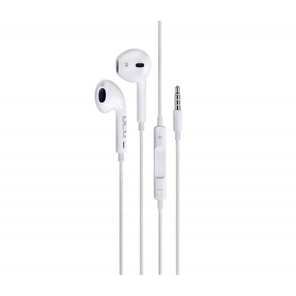 Auriculares Ficha 3,5 Branco c/ Micro-Som e luz-DCU-Music Stage