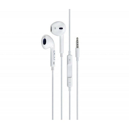 Auriculares Ficha 3,5 Branco c/ Micro-Som e luz-DCU-Music Stage