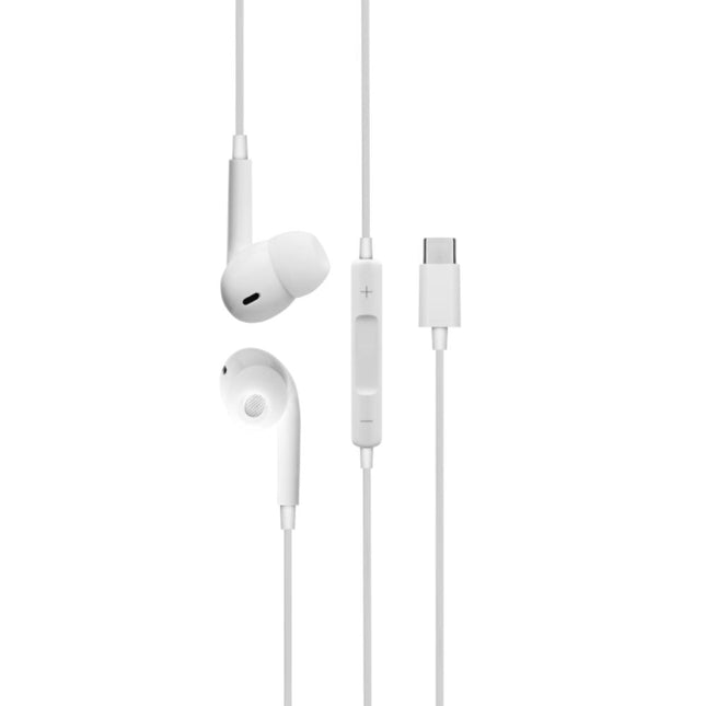 Auriculares Ficha USB-C Branco c/ Micro-Som e luz-DCU-Music Stage