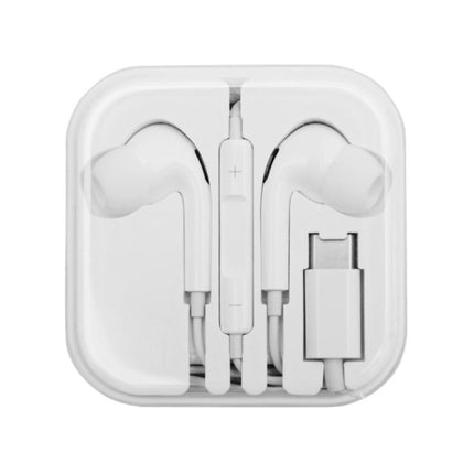 Auriculares Ficha USB-C Branco c/ Micro-Som e luz-DCU-Music Stage