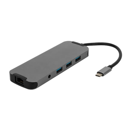 Adaptador USB-C Macho/HDMI+RJ45+USB+TF+SD+3,5+PD-Fichas e cabos-DCU-Music Stage