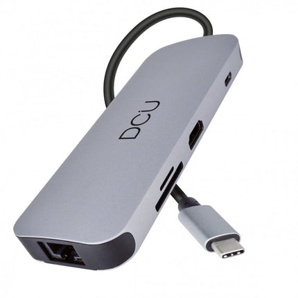 Adaptador USB-C Macho/HDMI+RJ45+USB+TF+SD+3,5+PD-Fichas e cabos-DCU-Music Stage
