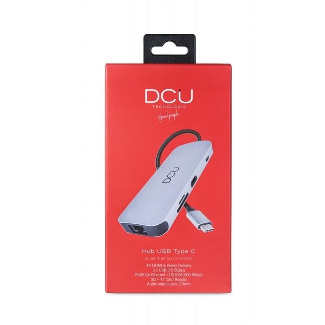 Adaptador USB-C Macho/HDMI+RJ45+USB+TF+SD+3,5+PD-Fichas e cabos-DCU-Music Stage