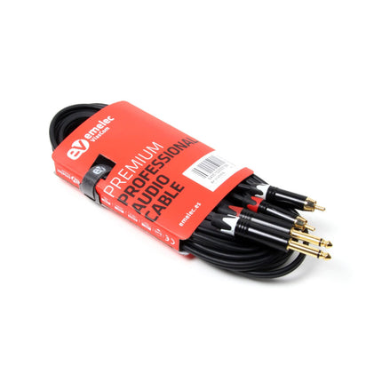 Cabo 2x RCA Macho / 2x 6,35 Macho 1m