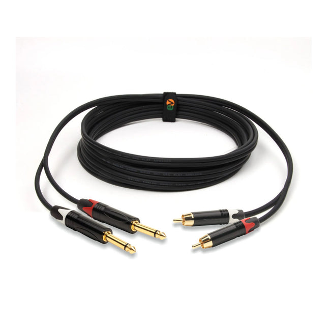 Cabo 2x RCA Macho / 2x 6,35 Macho 1m