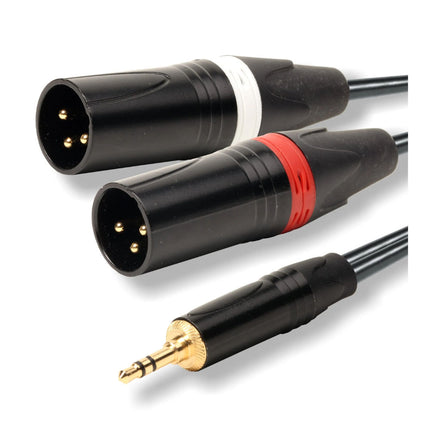 Cabo 3,5 Macho stereo / 2x XLR Macho 5m
