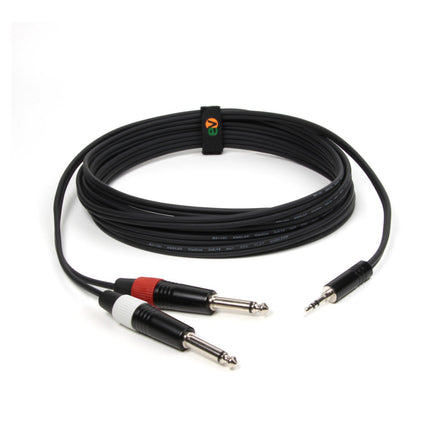 Cabo 3,5 Macho ST / 2x 6,35 Macho Mono 5m