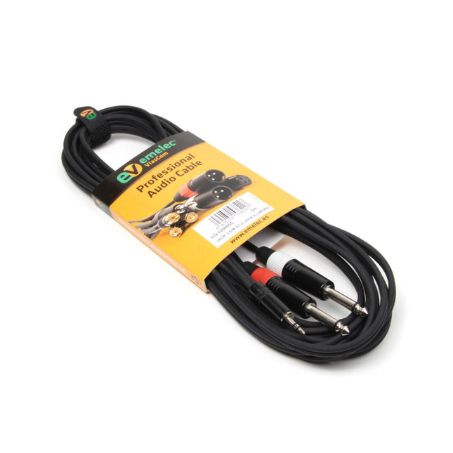 Cabo 3,5 Macho ST / 2x 6,35 Macho Mono 3m