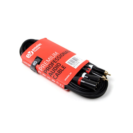 Cabo 2x RCA Macho / 2x XLR Macho 1m