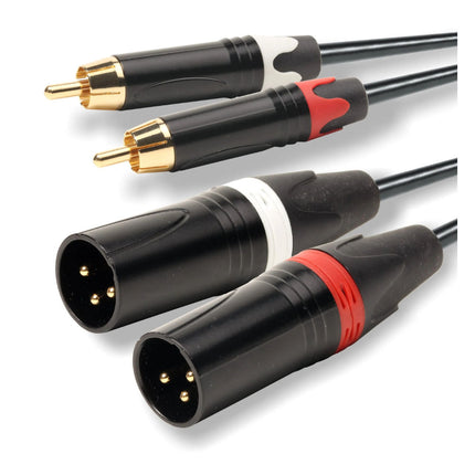 Cabo 2x RCA Macho / 2x XLR Macho 1m
