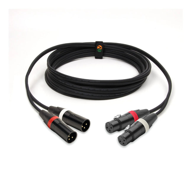 Cabo XLR Macho / 2x XLR Fêmea 0,2m