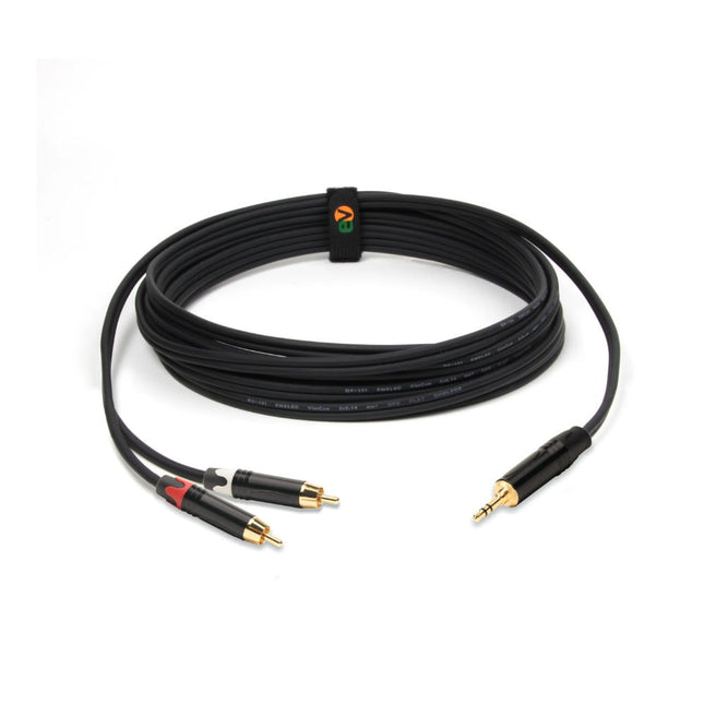 Cabo 3,5 Macho stereo / 2x RCA Macho 1m