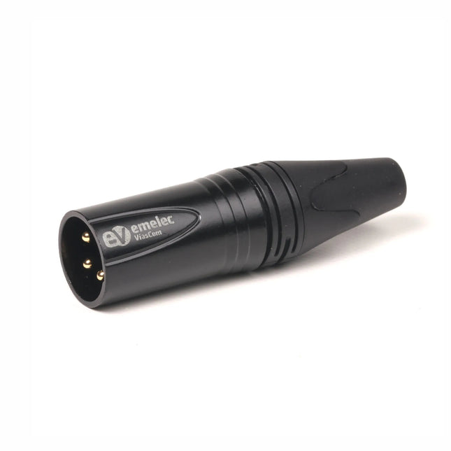 Ficha XLR Macho 3Pin Dourados - Preto