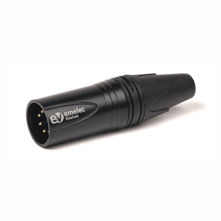 Ficha XLR Macho 5Pin Dourados - Preto
