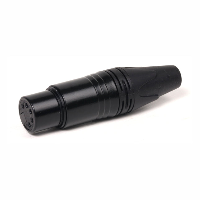 Ficha XLR Fêmea 5Pin Dourados