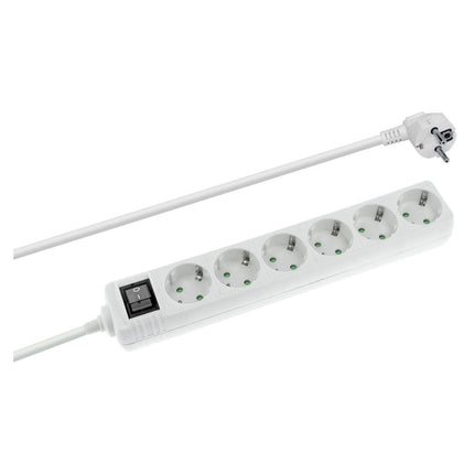 Extensão Eléctrica 6 Vias Shucko 1,5mt c/ Interruptor