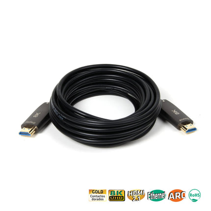 Cabo HDMI Macho / Macho 5mt - Fibra Óptica 8K-Cabos-Emelec-Music Stage