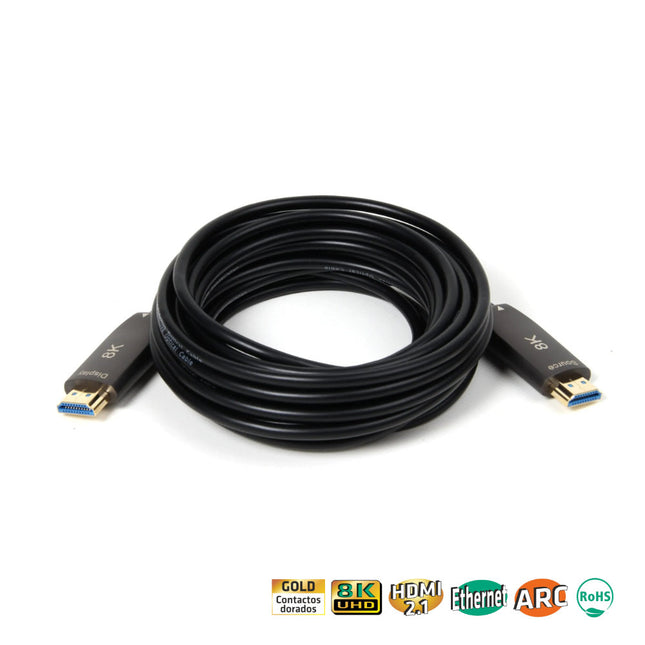 Cabo HDMI Macho / Macho 50mt - Fibra Óptica 8K-Cabos-Emelec-Music Stage