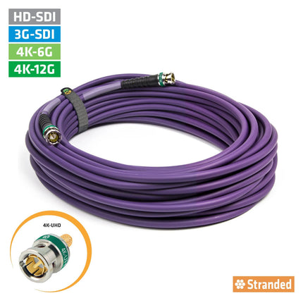 Cabo Vídeo 4K-UHD SDI Macho / Macho 15mt - Violeta