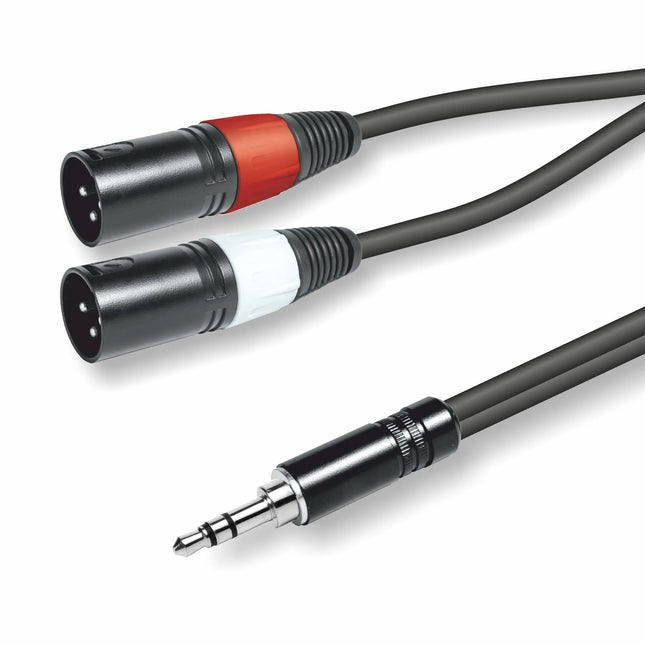 Cabo 3,5 Macho ST / 2x XLR Macho 5mt-Cabos-Emelec-Music Stage