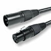 Cabo DMX XLR Macho / DMX XLR Fêmea 1,5mt (3 pin) - Preto