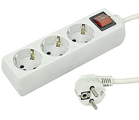 Extensão Eléctrica 3 Vias Shucko 5mt c/ Interruptor-Electricidade-SMI-Music Stage