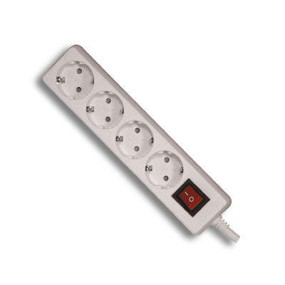 Extensão Eléctrica 4 Vias Shucko 3mt c/ Interruptor-Electricidade-SMI-Music Stage