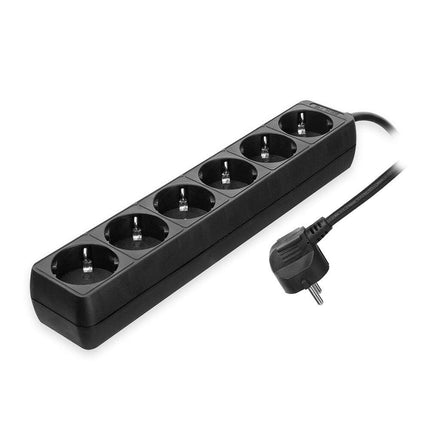 Extensão Eléctrica 6 Vias Shucko 3mt - Preto-Electricidade-SMI-Music Stage