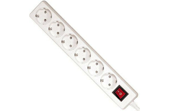 Extensão Eléctrica 6 Vias Shucko 3mt c/ Interruptor-Electricidade-SMI-Music Stage