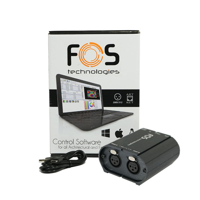 Interface DMX preta com conectores