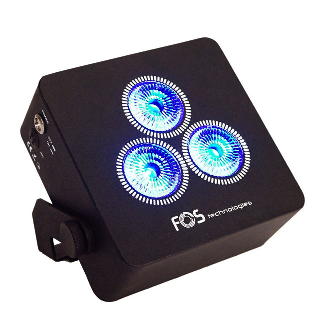 Conjunto Projectores Efeitos LED PAR SOLO c/ Bateria + Mala-Som e luz-FOS-Music Stage