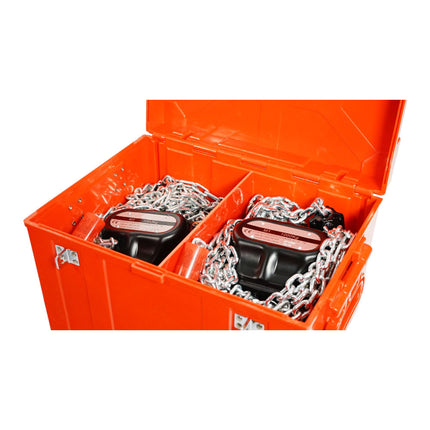 Caixa Vermelha c/ Corrente 9m Red Box-Som e luz-FOS-Music Stage