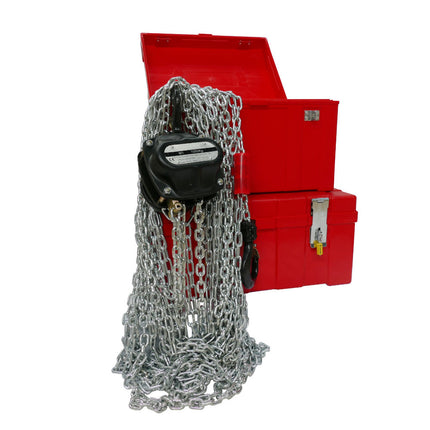 Caixa Vermelha c/ Corrente 9m Red Box-Som e luz-FOS-Music Stage