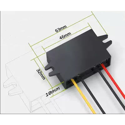 Módulo Alimentação AC10-28V / DC12V 5A - EV60-A1212-Robotica e prototipagem-Funduino-Music Stage