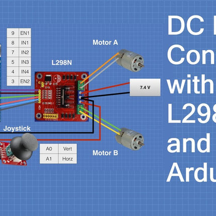 Módulo Controlador H-Brigde Dual p/ Motor -L298N-Robotica e prototipagem-Funduino-Music Stage