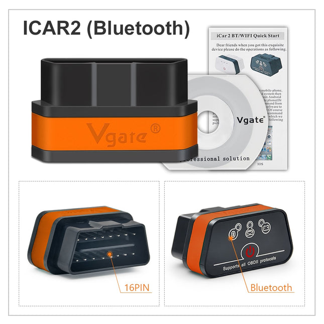 Interface de Diagonóstico Bluetooth ICAR2 (VGATE)-Robotica e prototipagem-Funduino-Music Stage