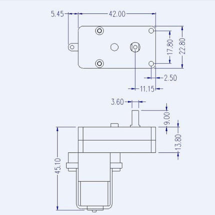 Motor Reductor 90º DC3~6V - p/ Funduino-Robotica e prototipagem-Funduino-Music Stage