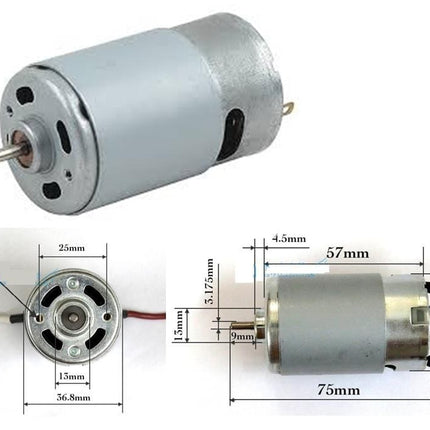 Motor Universal 12VDC - RS550-Robotica e prototipagem-Music Stage-Music Stage
