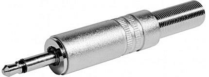 Ficha 3,5 Macho Mono Ø6,5mm Metal-Fichas e cabos-Emelec-Music Stage