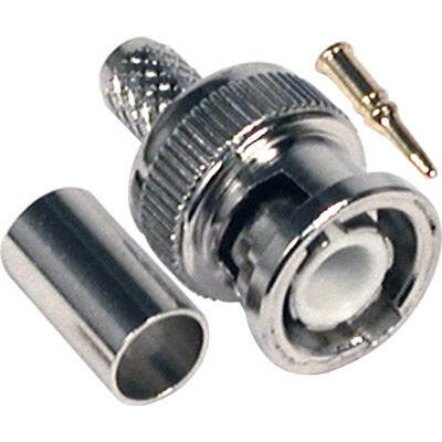 Ficha BNC Macho Cravar RG59-Fichas e cabos-EDC-Music Stage