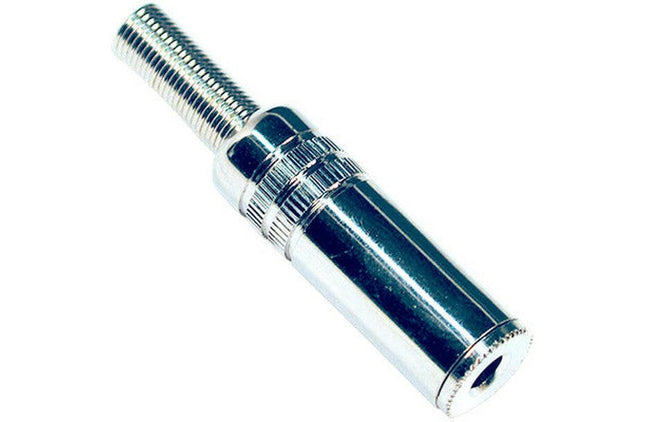 Ficha Jack 3,5mm Femea Stereo Metálica-Fichas e cabos-EDC-Music Stage